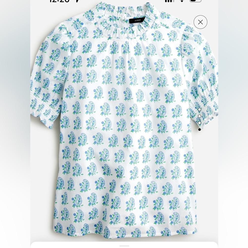 J.Crew x SZ Blockprints Top